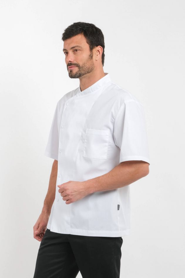 Bragard Julius Long Sleeve Snap Buttons Chef Jacket Perfect for Kitchen Poly Cotton Sizes 34-54 White 