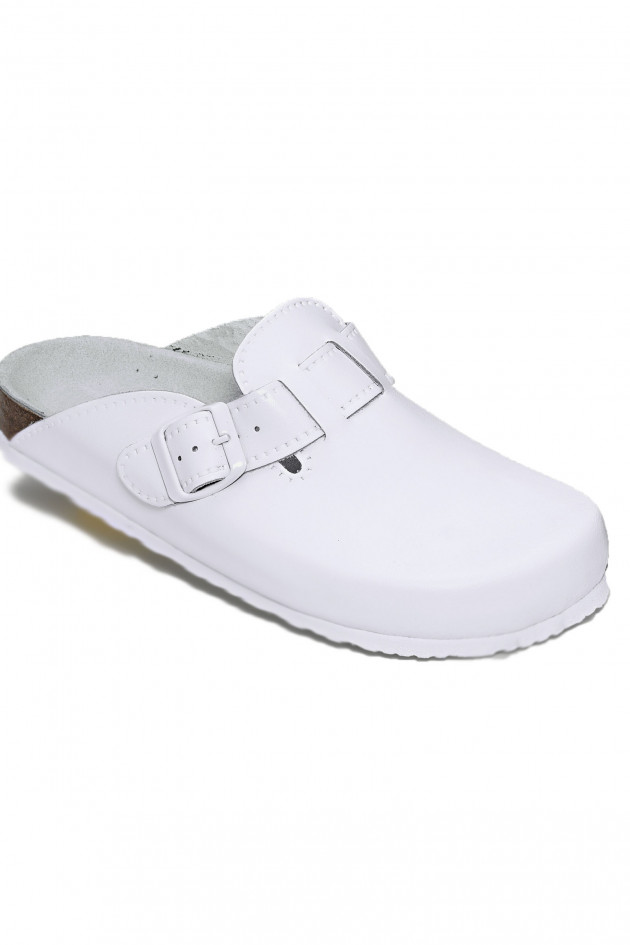 STILE DI VITA Sabot da donna in pelle traforati, con zeppa | 7373