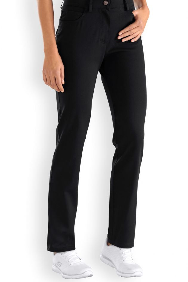 Pantalón de gabardina stretch en corte recto de mujer Dickies FP321 Color  Negra - Talla 2